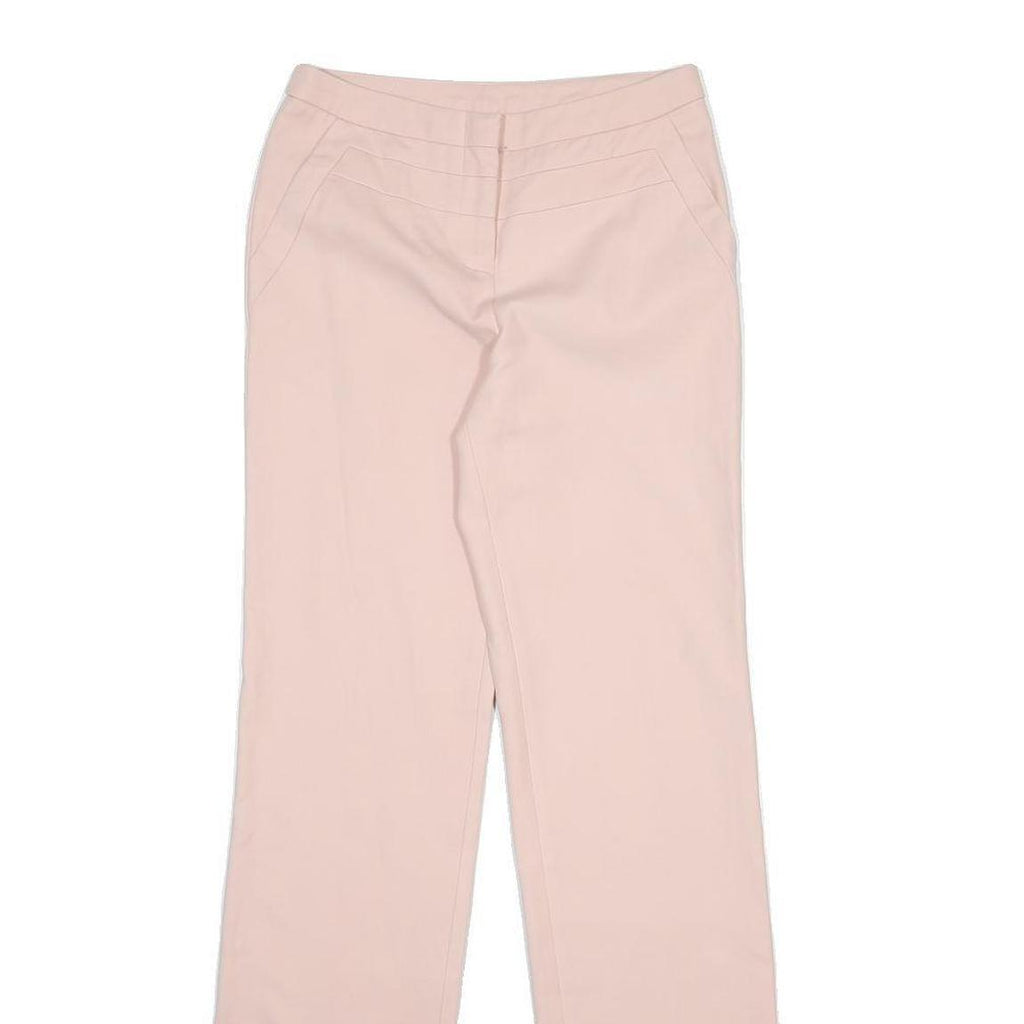 BA&SH Womens Regular Fit Beige Cotton Blend Trousers W26 L32 Zip Closure