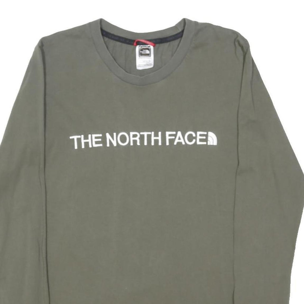 THE NORTH FACE Womens Green XS Long Sleeve Crew Neck Logo Print T-Shirt