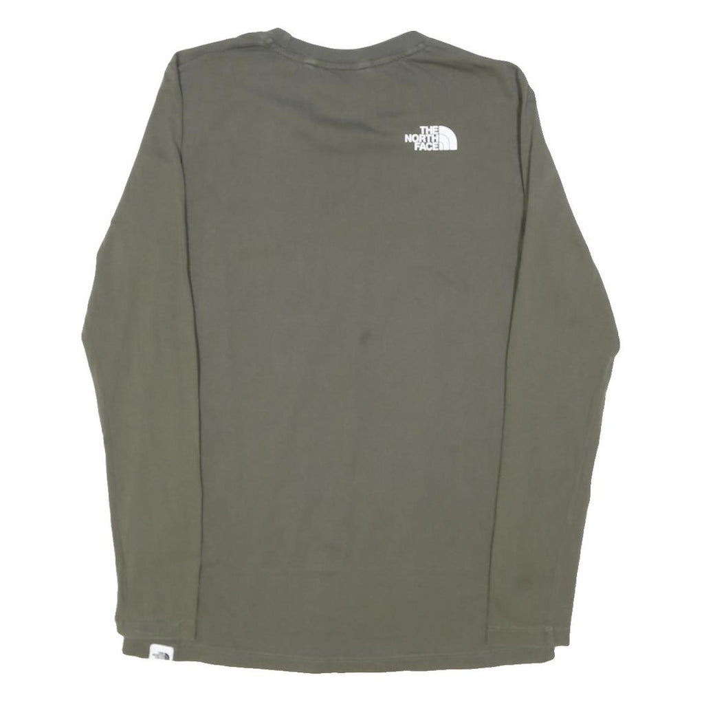 THE NORTH FACE Womens Green XS Long Sleeve Crew Neck Logo Print T-Shirt