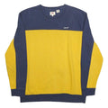 LEVI'S Mens Blue & Yellow Crew Neck Sweatshirt XL Colour Block Casual Pullover
