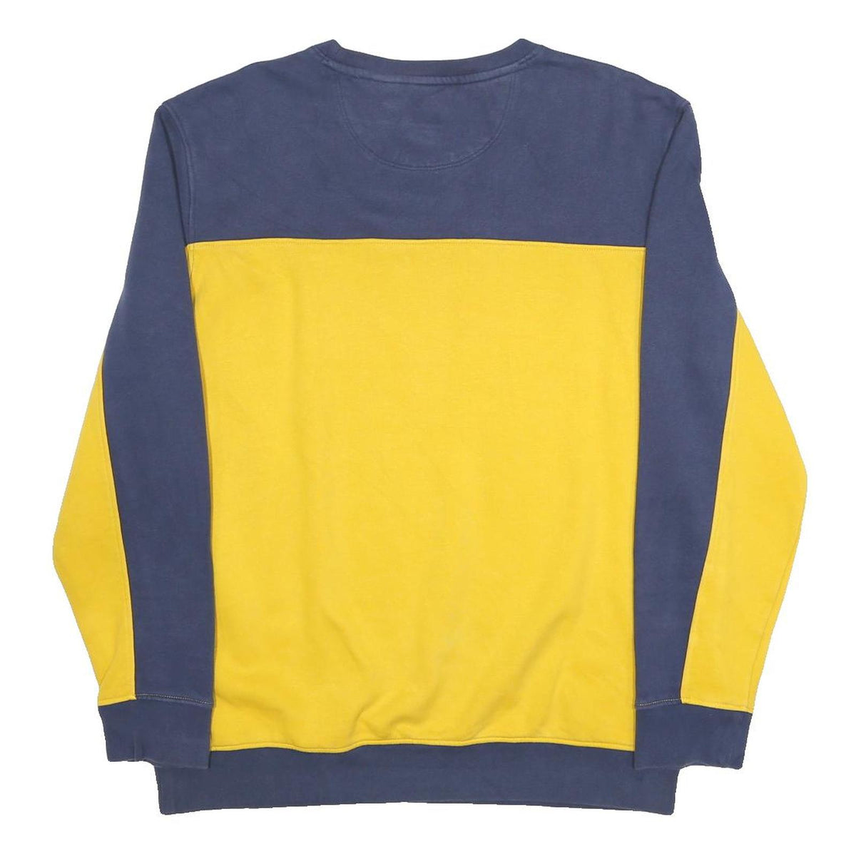 LEVI'S Mens Blue & Yellow Crew Neck Sweatshirt XL Colour Block Casual Pullover