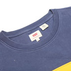 LEVI'S Mens Blue & Yellow Crew Neck Sweatshirt XL Colour Block Casual Pullover