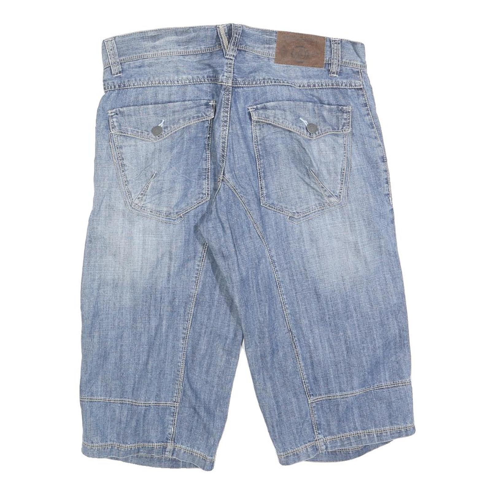 S OLIVER Mens Denim Blue Casual Shorts M W34 Light Wash Cotton Blend