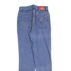 ENRICO COVERI Womens Regular Blue Denim Stone Wash W28 L30 Cotton Blend Zip