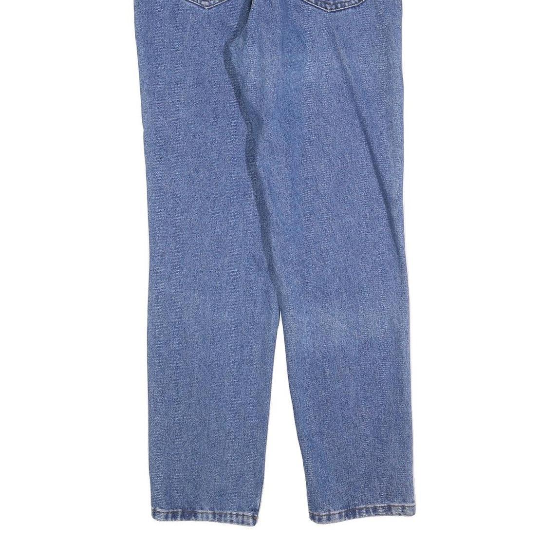 ENRICO COVERI Womens Regular Blue Denim Stone Wash W28 L30 Cotton Blend Zip