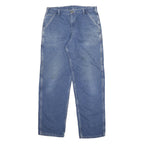 CARHARTT Blanket Lined Mens Relaxed Blue Denim Jeans W34 L30 Workwear Cotton