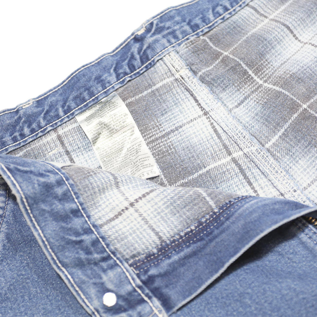 CARHARTT Blanket Lined Mens Relaxed Blue Denim Jeans W34 L30 Workwear Cotton