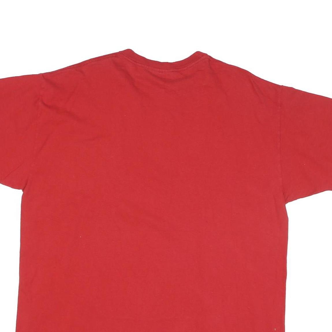 POLO RALPH LAUREN Mens Red Plain T-Shirt L Short Sleeve Crew Neck Pocket