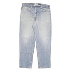 LEVI'S Mens Regular Fit Light Blue Denim Jeans W40 L32 Cotton Blend Zip