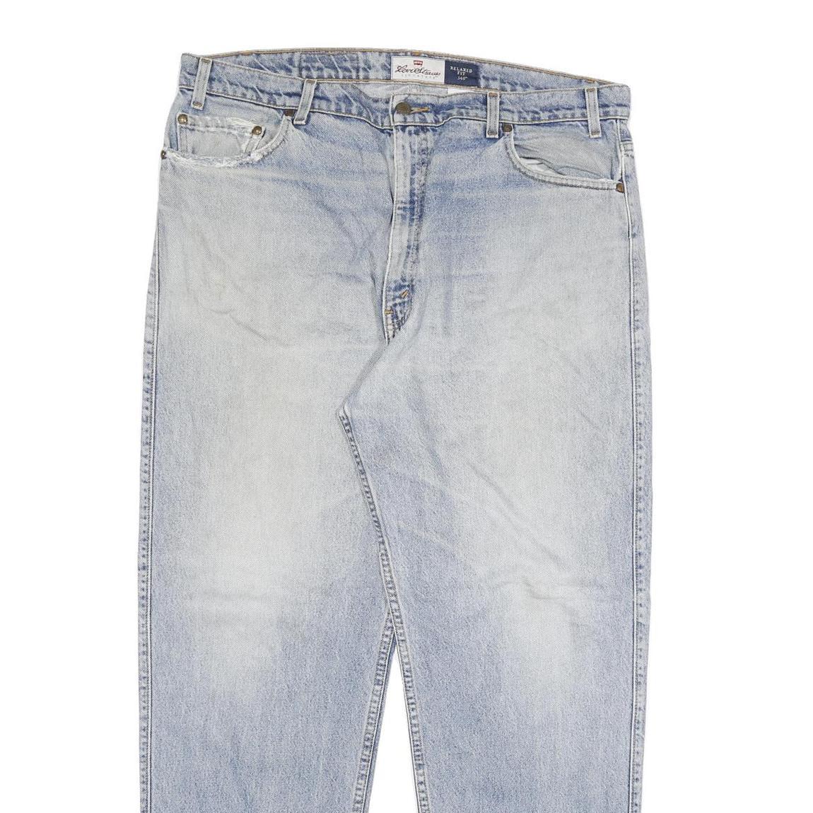 LEVI'S Mens Regular Fit Light Blue Denim Jeans W40 L32 Cotton Blend Zip