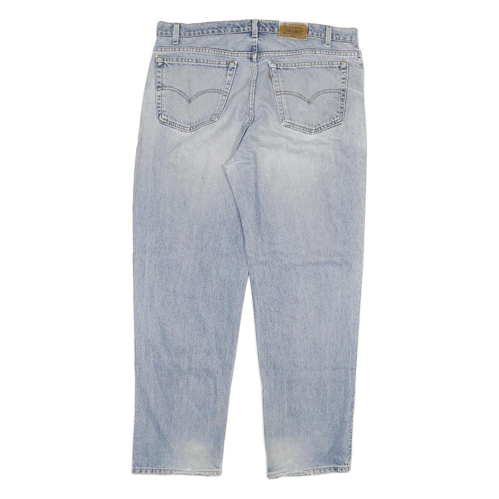 LEVI'S Mens Regular Fit Light Blue Denim Jeans W40 L32 Cotton Blend Zip