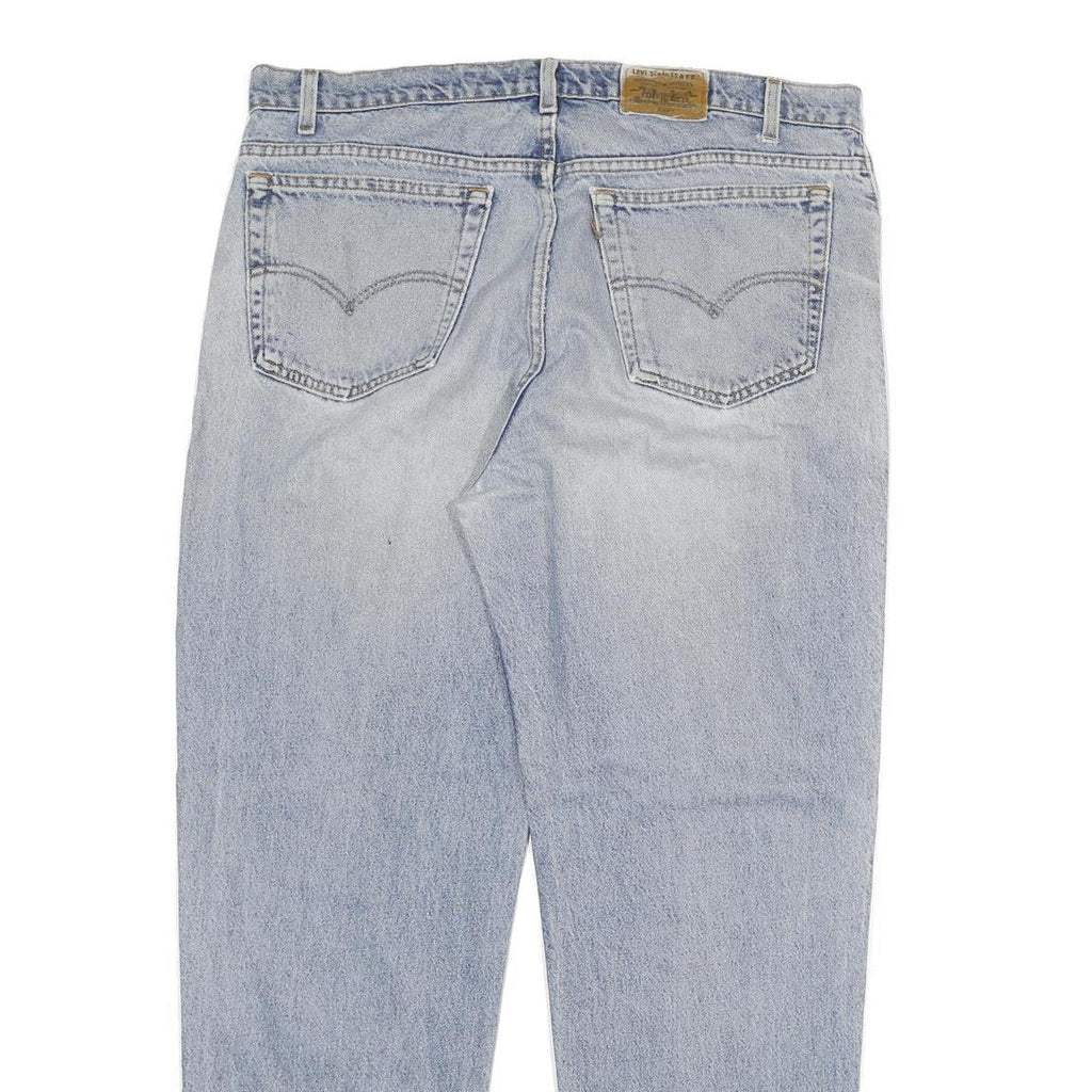 LEVI'S Mens Regular Fit Light Blue Denim Jeans W40 L32 Cotton Blend Zip