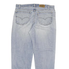 LEVI'S Mens Regular Fit Light Blue Denim Jeans W40 L32 Cotton Blend Zip