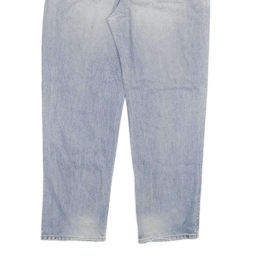 LEVI'S Mens Regular Fit Light Blue Denim Jeans W40 L32 Cotton Blend Zip