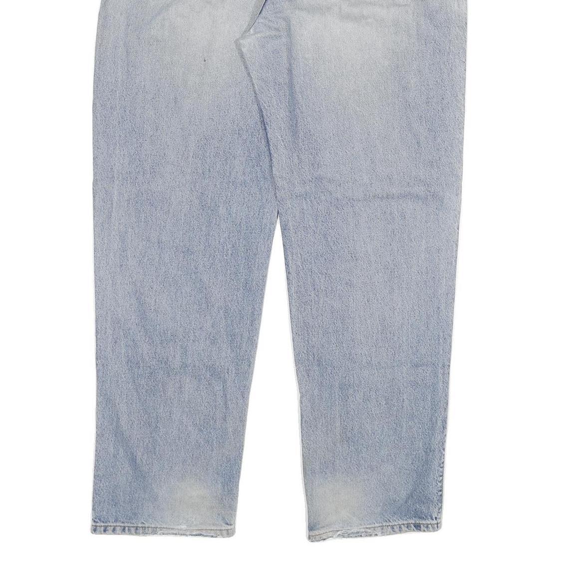 LEVI'S Mens Regular Fit Light Blue Denim Jeans W40 L32 Cotton Blend Zip