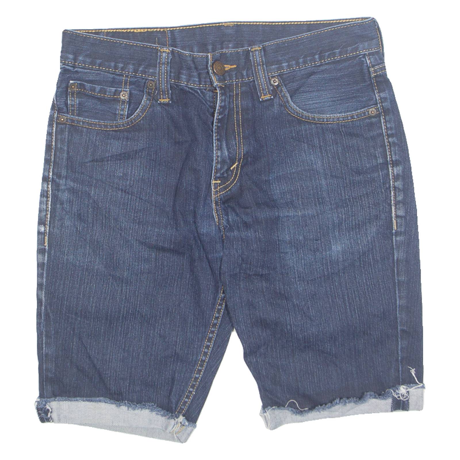LEVI'S Cut Off Turn Up 511 Mens Denim Shorts Blue M W30