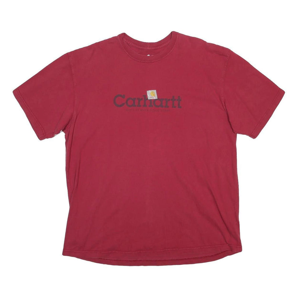 CARHARTT Mens Red XL Classic Crew Neck Graphic T-Shirt Cotton Casual Summer