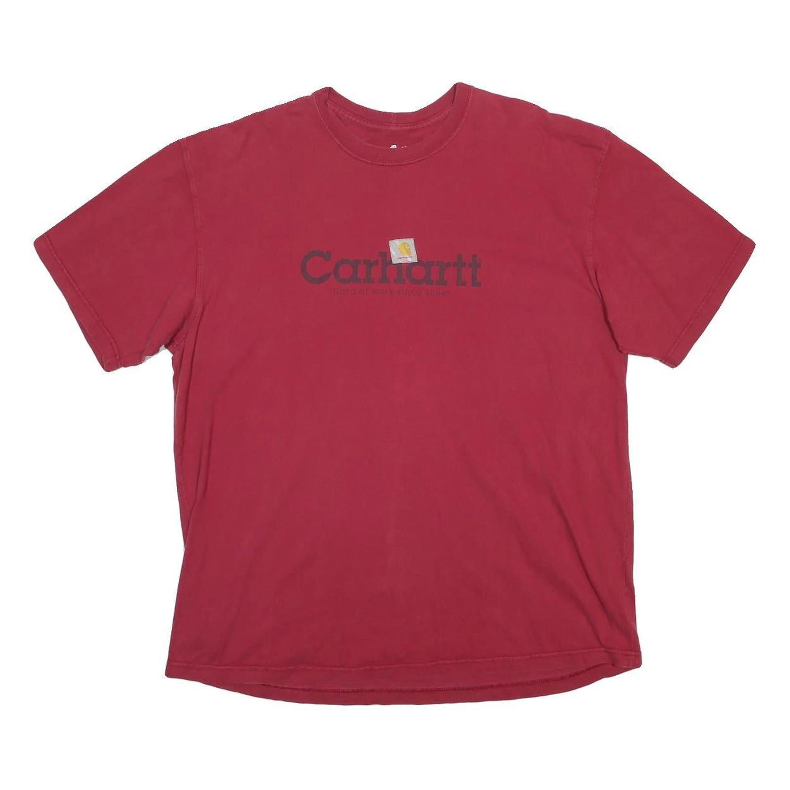 CARHARTT Mens Red XL Classic Crew Neck Graphic T-Shirt Cotton Casual Summer