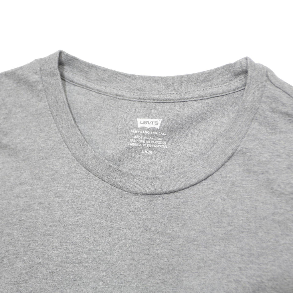 LEVI'S Mens Grey Classic T-Shirt L Short Sleeve Crew Neck Pocket Cotton Blend