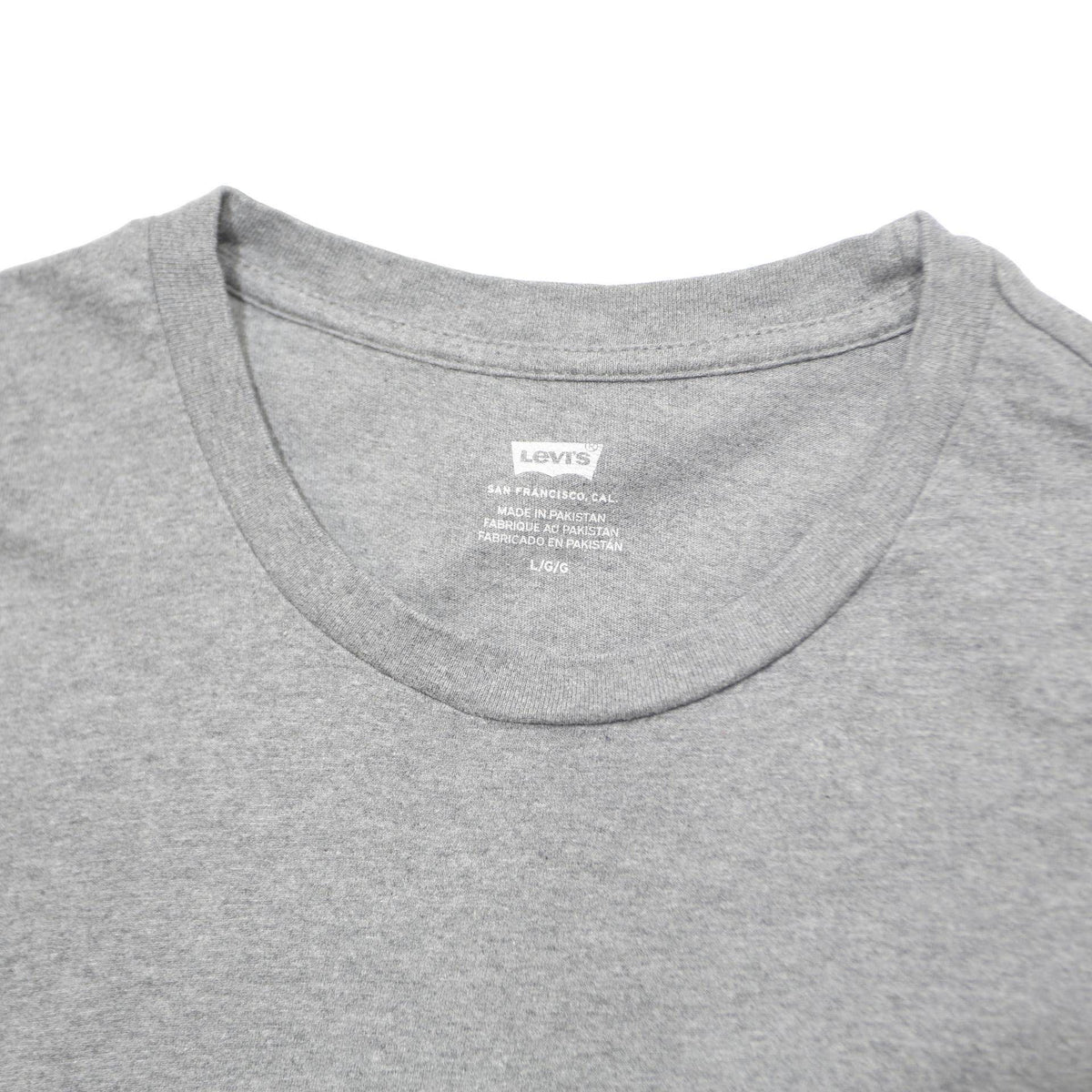 LEVI'S Mens Grey Classic T-Shirt L Short Sleeve Crew Neck Pocket Cotton Blend