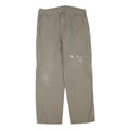 CARHARTT Mens Cotton Blend Beige Regular Straight Trousers W36 L32 Workwear Zip