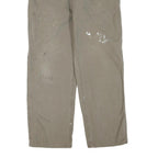 CARHARTT Mens Cotton Blend Beige Regular Straight Trousers W36 L32 Workwear Zip