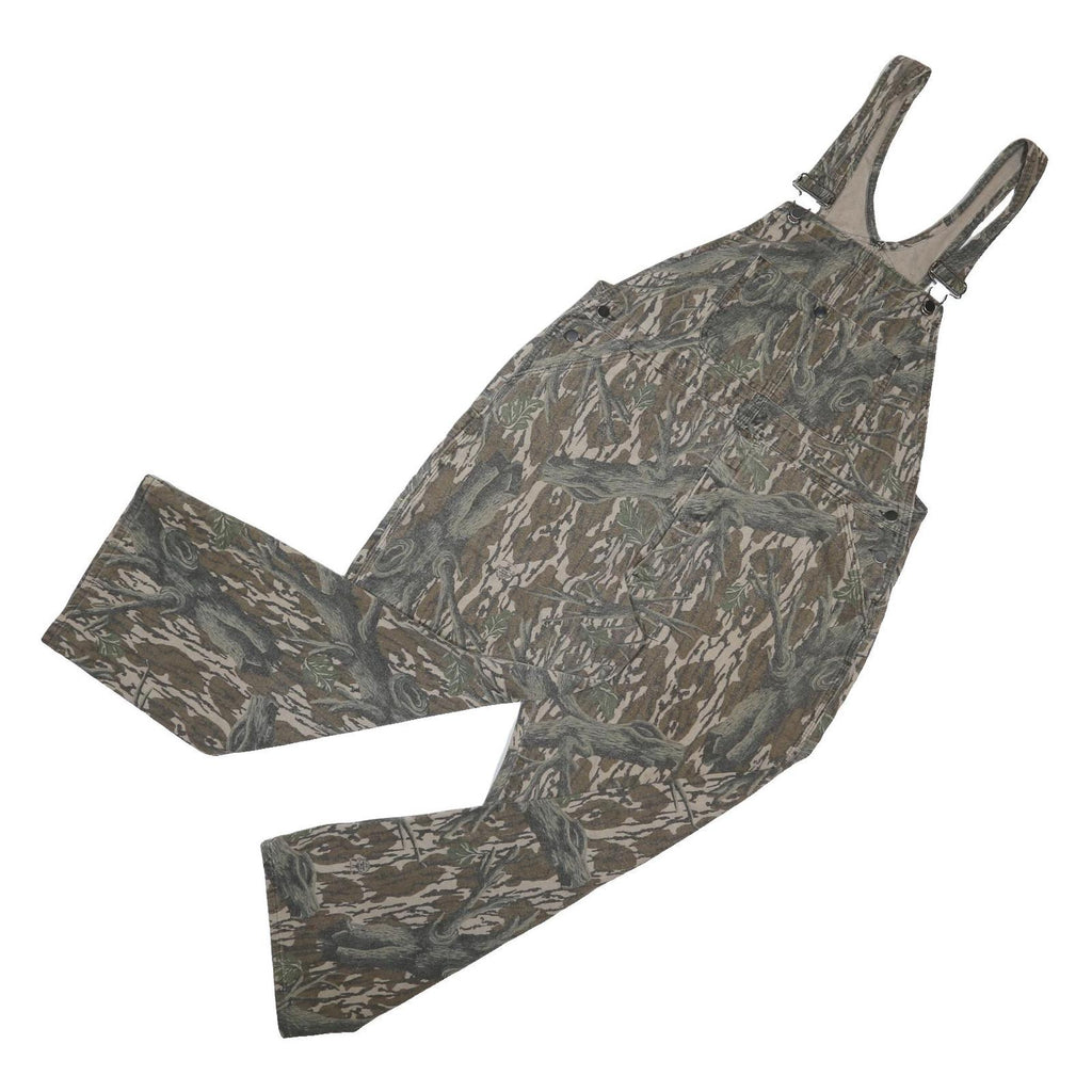 MOSSY OAK Mens Brown Cotton Dungarees Loose Fit Camouflage L W44 L30 Utility