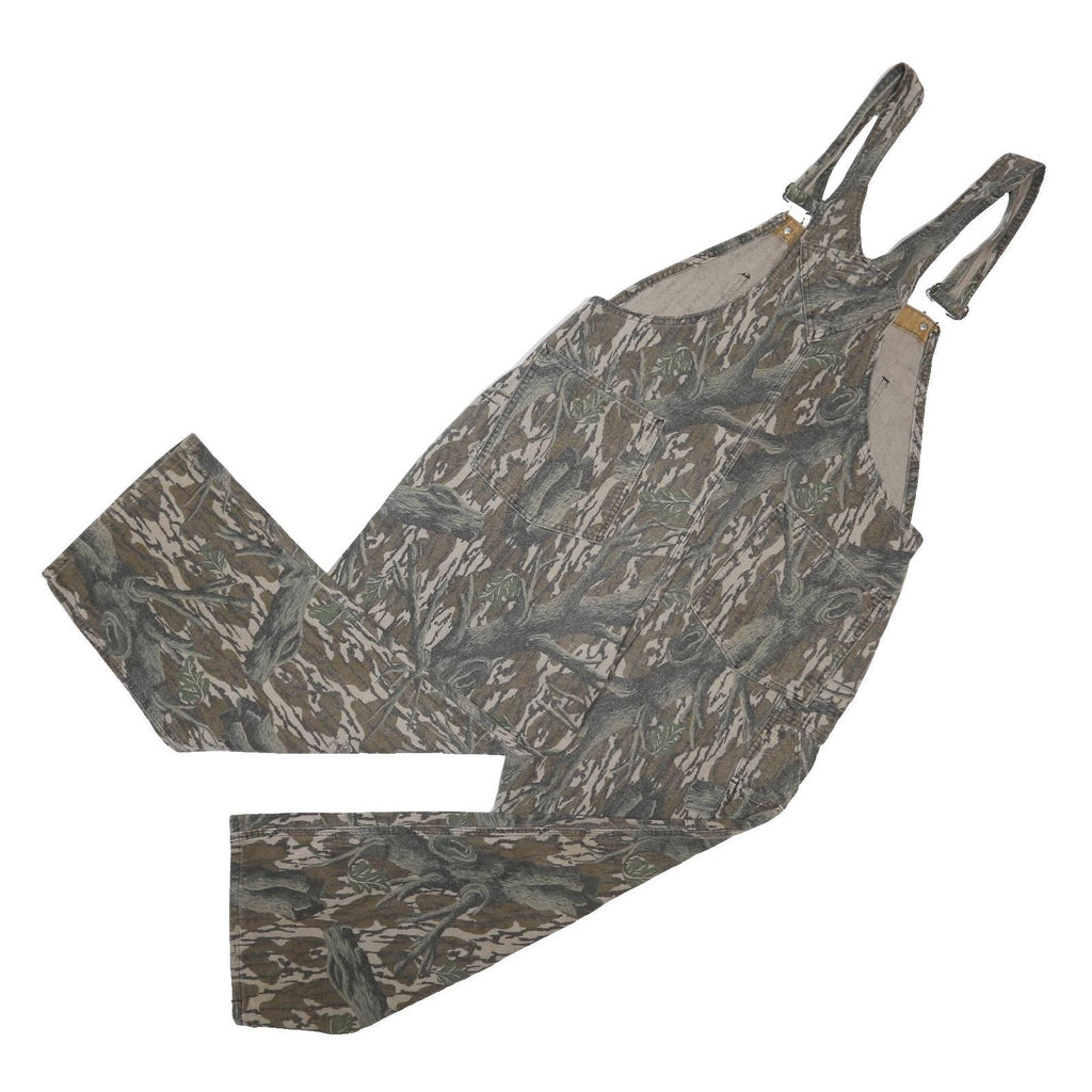 MOSSY OAK Mens Brown Cotton Dungarees Loose Fit Camouflage L W44 L30 Utility