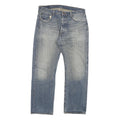 LEVI'S 501 Mens Jeans Blue Regular Straight Denim Medium W34 L32 Classic Button