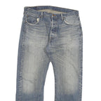 LEVI'S 501 Mens Jeans Blue Regular Straight Denim Medium W34 L32 Classic Button