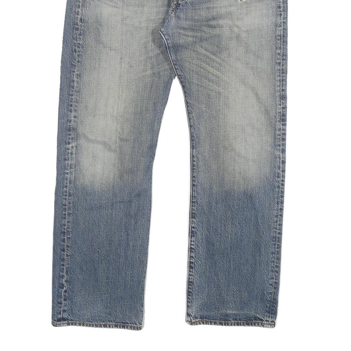 LEVI'S 501 Mens Jeans Blue Regular Straight Denim Medium W34 L32 Classic Button