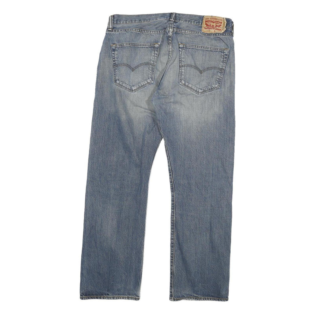 LEVI'S 501 Mens Jeans Blue Regular Straight Denim Medium W34 L32 Classic Button