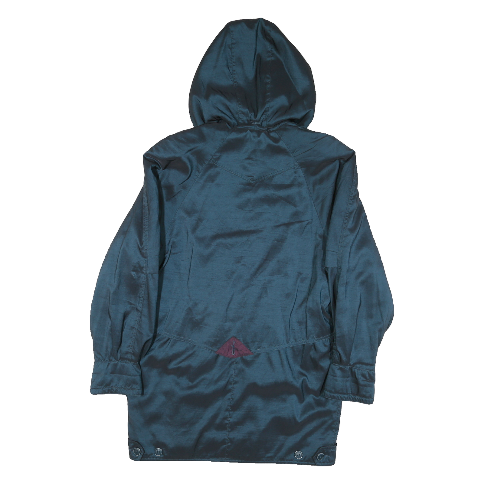 FORECASTER Womens Blue & Burgundy Hooded Jacket XS Polyester Blend Zip Outdoor