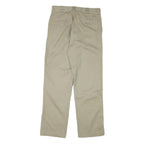 DICKIES Mens Regular Fit Beige Cotton Blend Trousers W32 L32 Zip Closure