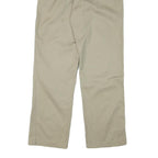 DICKIES Mens Regular Fit Beige Cotton Blend Trousers W32 L32 Zip Closure