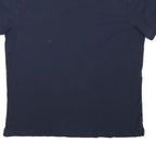 TOMMY HILFIGER Mens Navy Blue Polo Shirt L Cotton Blend Slim Fit