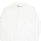 TOGETHER Womens Oversized Blouse White Long Sleeve XL