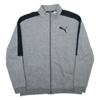 PUMA Full Zip Mens Sweatshirt Grey High Neck L