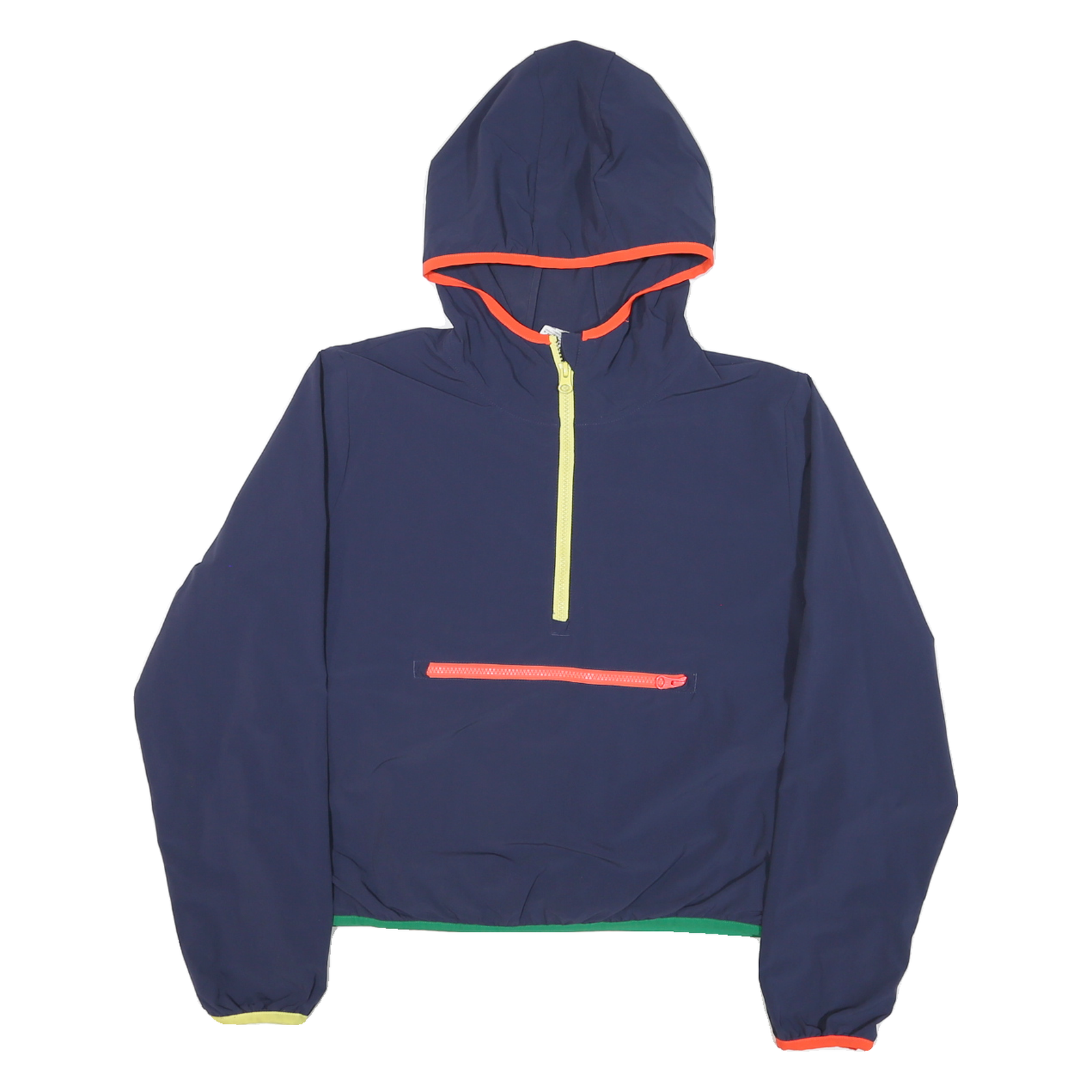 NEW BALANCE Womens Blue Lightweight Polyester Blend Half Zip Hoodie Jacket M