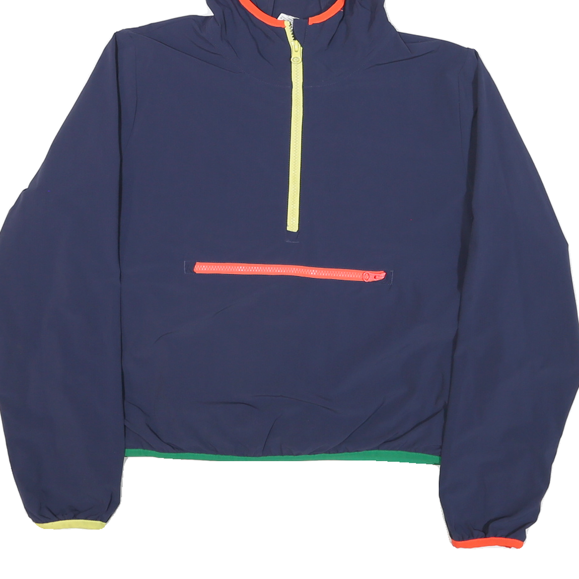 NEW BALANCE Womens Blue Lightweight Polyester Blend Half Zip Hoodie Jacket M