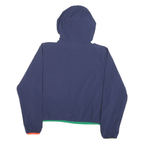 NEW BALANCE Womens Blue Lightweight Polyester Blend Half Zip Hoodie Jacket M
