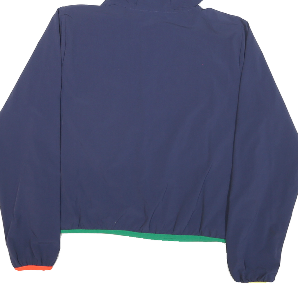 NEW BALANCE Womens Blue Lightweight Polyester Blend Half Zip Hoodie Jacket M