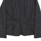 MARLBORO Womens Black Outdoor Jacket M Synthetic Woven Plain Tailored Button