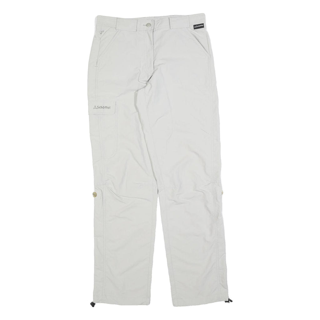 SCHOFFEL Womens Regular White Polyester Blend Zip Trousers W32 L34 Outdoor