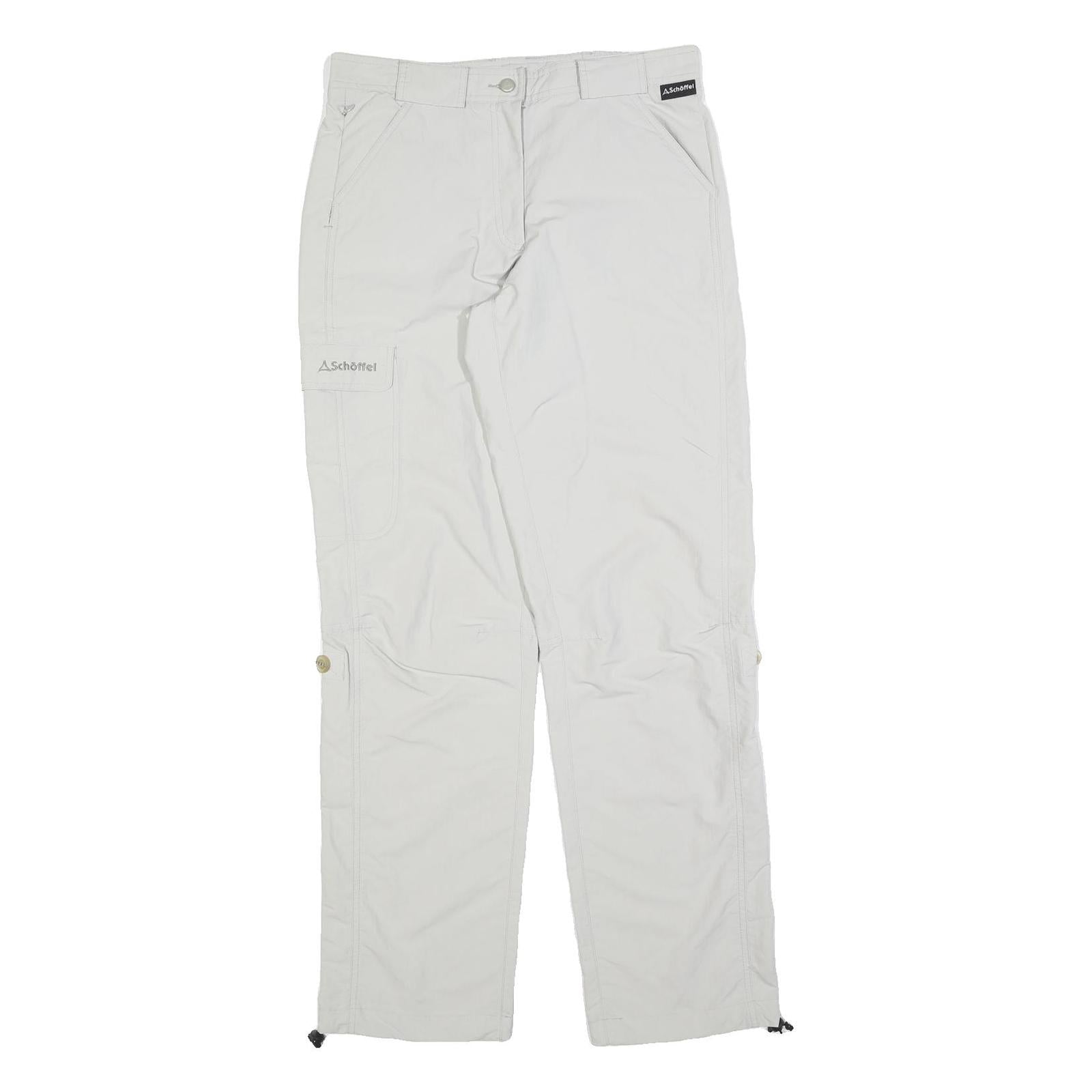 SCHOFFEL Womens Regular White Polyester Blend Zip Trousers W32 L34 Outdoor