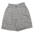 RAFAELLA Womens Shorts Grey Checked Classic UK 8 W26 Wool Tailored