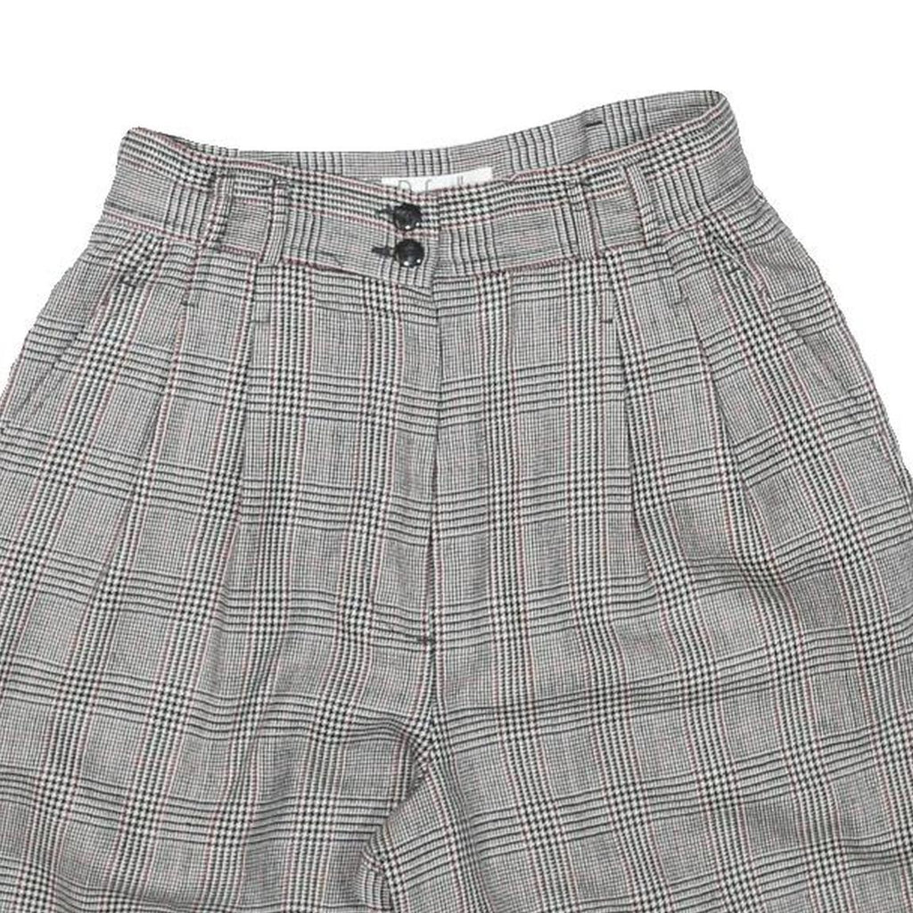 RAFAELLA Womens Shorts Grey Checked Classic UK 8 W26 Wool Tailored