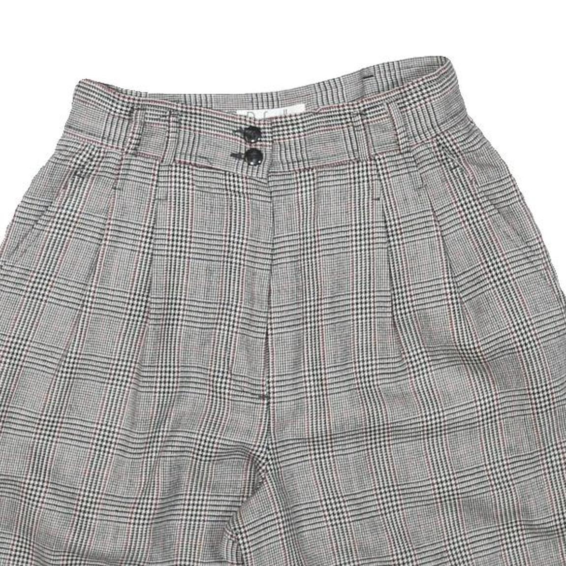 RAFAELLA Womens Shorts Grey Checked Classic UK 8 W26 Wool Tailored