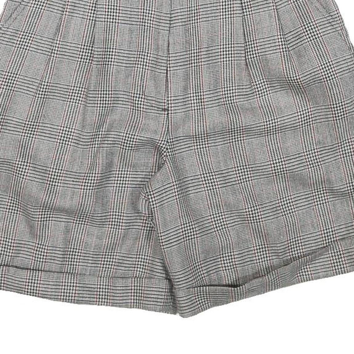 RAFAELLA Womens Shorts Grey Checked Classic UK 8 W26 Wool Tailored
