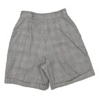 RAFAELLA Womens Shorts Grey Checked Classic UK 8 W26 Wool Tailored